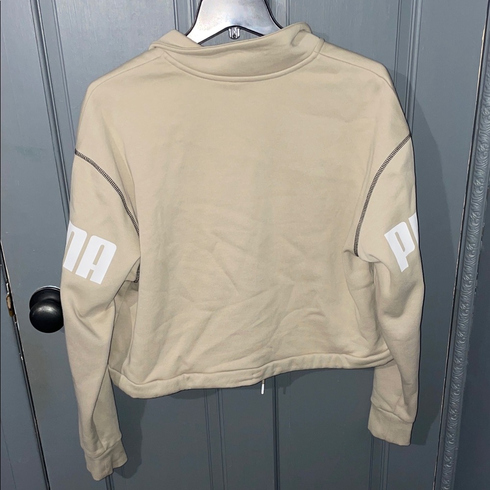 Puma Light Tan Half-Zip Pullover - image 2